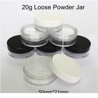 30pcs lot 20g Empty Loose Powder Jar With Sifter Puff 20ml Plastic Compact Makeup Case Tools Containers Pot Trave qylhAI269M