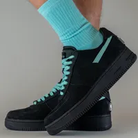2023 Tyf x 1 Düşük Mens Koşu Ayakkabıları Sneaker Siyah Mavi Çok Renkli DZ1382-001 Platform Ayakkabı Erkek Kadın Eğitmenler Spor Spor ayakkabıları Boyut 36-45