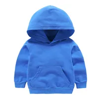 2023 New children&#039;s children&#039;s clothing boys spring and autumn models solid color small children&#039;s tops girls clothes tide hooded sweatshirt