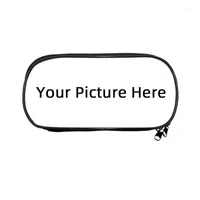 Anime Pencil Cases Customize By Pictures Bag Students Pouch Pencilbag School Supplies Polyester Children