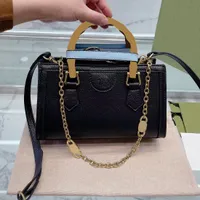Fashion handbag womens tote bag Transverse square design bamboo portable crossbody bag