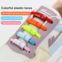 19 Color Magnetic Lock Shoelaces Elastic No Tie Shoe Lace Laces Sneakers Shoelace Kids Adulte Adulte Lazy Lace