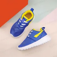 Kid Designer Shoes Chilrens Blue Upper With Yellow Foder Fashion Casual London Elastic Toddlers Sneakers Custom Cyning Tyg EU Storlek 22-35 0206