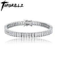 TopGrillz 2020 Baguete de 8mm de tênis de 8mm Icegud picado de zircônia cúbica Hip Hop Hightity Fashion Charm Jewelry Gift X0502586