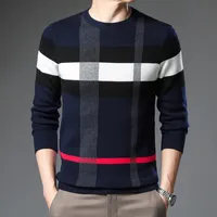 Herren T -Shirts Mode High -End -Designer -Marke Herren Patchwork Wolle Pullover Pullover Crew Hals Autum Winter Casual Jumper Kleidung 230223