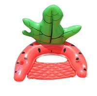 Cadeira de espreguiçadeira gigante flutuante flutua melancia de abacaxi de abacaxi batendo na piscina de festa colchão inflável tubos de anel de natação