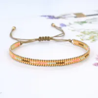 링크 체인 Kelitch New Women Charm Bracelets Miyuki Seed Beaded Handmade Bracelet Fashion Boho Strand 랩 뱅글리 선물 도매 G230222