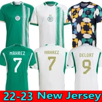 Algerie Soccer Jersey Mahrez Fani 2022 Home Away Bounedjah Feghouli Bennacer Atal 22 23 Algeria Maillot de Foot Algieria Men Kit Kit Footbal