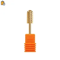 Équipement d'art nail 1PC Golden Carbide Drill Bits For Manucure Machine Accessories Cutter Pédicure 3/32 "Fichiers électriques W09