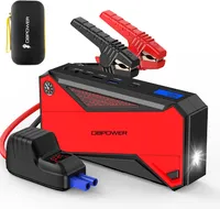 DBPOWER PEAK 1600A 18000mah Portable Car Jump Starter, Battery Booster With Smart Charging Port, LCD Display, Intelligent Jumper Clamps, Compass and LED Light