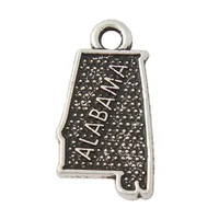 Alloy American State of Alabama Map Charms Jewelry Making Accessoires Pendant 10 20 mm AAC052260F