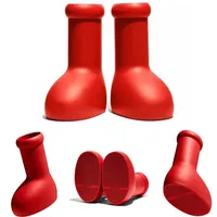 MSCHF Men Women Rain Designer Astro Boy Boots OG Quality Big Red Boot Shicay Bottom Non Slip Booties Mens Rubber Platform Bootie Size 35-44