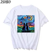 Camisetas para hombres Van Gogh Pintura al óleo de verano Camiseta para hombres Casco Harajuku Wave Fun Camiseta de manga corta Tops Camiseta L230224