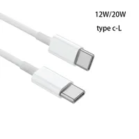 Alta velocidad 12W 20W USB C a cable de luz PD Cabos de carga rápida de carga 1M 3 pies Cornes de Tipo C de Tipo C 3A para Samsung LG Huawei Android Teléfonos de carga Datos de carga