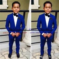 Clothing Sets Royal Blue Boy Suit 2 Piece Wedding Tuxedo Formal Blazer Pants Suit Party Dress Custom Silm Fit Jacket W0224