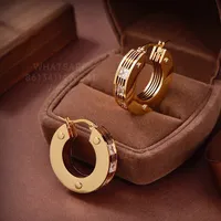 Botiega Circular Earrings Designer Studs Dangle for Woman Gold Plated 18K 최고 카운터 품질 보석 절정 절묘한 선물 039
