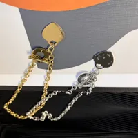 Hoogwaardige Designer Fashion Necklace Choker Chain 925 Silvertated 18K Gold vergulde roestvrijstalen brief Hangkettingen voor vrouwelijke sieraden x436