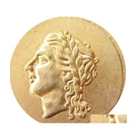 Sanat ve El Sanatları G30Syracuse Sicilya 310BC Otantik Antik Yunan Para Damlası Damlası Ev Bahçesi DH6GK D DHBWO