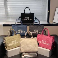 Women's Luxury Designer Tote Bag Canvas Handbag Cross-over Large Capacity Black Beige Khaki Shopping Bags Go Out Casual 11