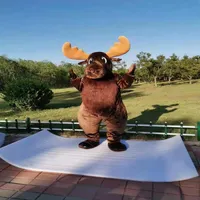 Real Picture Big Nose Moose Mascot Costume Fancy Dishat for Halloween Carnival Party Poublication Personnalisation Adult Size301b