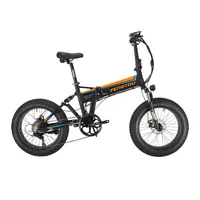 도매 2022NEW 750W 모터 20 인치 지방 타이어 E 자전거 접이식 전기 자전거 10.4AH/48V 리튬 배터리 성인 전기 자전거