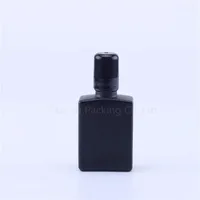 Storage Bottles 30ml Black Roll On Perfume Bottle 30cc Amber Essential Oil Rollon Small Glass Roller Container 100pcs