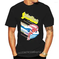 남자 T 셔츠 남성 옷 유다 사제 Turbo Ver. 1 밴드 커버 하드 양면 티셔츠 (검은 색) S-5XL