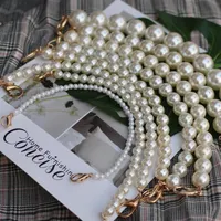 Women Bag Accessaries Decoration Pearl Strap Cute Beads Short Chain For Fashion Designer Long Beaded Straps Purses Parts & Accesso1539