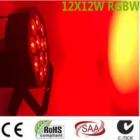 12 pz lotto LED Par 12x12 W RGBW 4IN1 LED di Lusso 8 Canali DMX Led Flat Par dj dmx luci294G