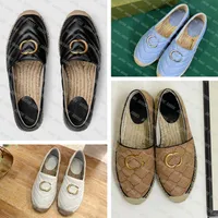 İlkbahar Yaz Saman Balıkçı Ayakkabı Tasarımcısı Deri Deri Kadın Günlük Ayakkabı Dokuma Fisher Sandallar Slip-On Spor Sakeleri Lüks Saman G Tuval Ayakkabı