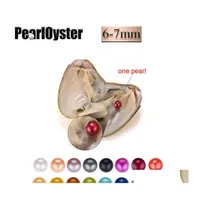 car dvr Pearl Wholesale Akoya 67Mm 27Colors Freshwater Round Oyster For Diy Making Necklace Bracele Earrings Ring Jewelry Gift Drop Delivery Dhbqi