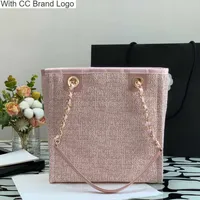 CC Cosmetic Bags Cases Original Quality Handbag Totes Totes Designer Beach Bags 27cm Fashion Shopping Bag Luxuries Counter Counter With Box C043