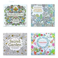 Easels Paper 24pages 7 3 inch English Edition coloring book for kids Secret Garden adult DIY toys school craft supply 0928246T