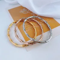 Armband designers armband lyxys st￥l armband bambu knop temperament m￥ngsidig gyllene hj￤rtdesign mode par stil valentin dag smycken mycket bra