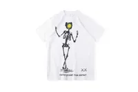 Maglietta designer kanyes wests hip hop scheletro aegle lampo stampato a mezza manica uomini e donne coppia t-shirt a manica corta