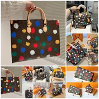 L 23SS X Yayoi Kusama Multicolor Dot Counter Facs Series Speedys 25 Side Trunk Box Pochette Totes S-Lock Jacquard Monograms Ducket Onthego Bag Long zip Wallet Dhgate