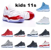2023 New Cherry Kids Shoes Boys Basketball 11 Jumpman 11s Shoe Children Black Mid High Sneaker Chicago Designer Scotts Military Gray Trainers Baby Kid Youth Toddler