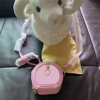 Kids Deagner torebki moda małe dziewczynki mini torby księżniczki Wysokiej jakości klasyczny druk okrągłe torebki ciasto Pu pasek ramię Chi189y
