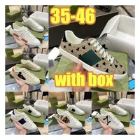 Tasarımcı gündelik ayakkabı as spor ayakkabılar beyaz deri ayakkabılar kadınlar erkek patchwork nakış kaplan arı yılan kırmızı yeşil çizgili spor ayakkabı boyutu 35-45