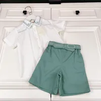 Краткие стильные модные летние мальчики хлопковые комплекты 2023 детская одежда