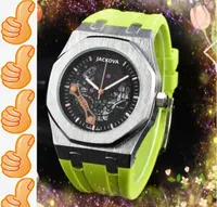 Crimine da uomo premium full funzionale orologio orologio da 42 mm al quarzo orologio maschio orologio in acciaio inossidabile elastico in gambo orologio da polso in vetro
