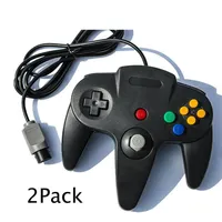 وحدة التحكم في اللعبة joysticks 2pcs classic wired gamepad moystick for n64 controller rotro console handle talog gaming joypad pc w233i