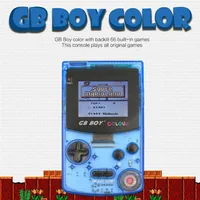 GB Boy Color Color Portable Game Console 2 7 7 bit Console di gioco portatile con retroilluminazione 66 Games integrati Supporto Standard C265Z