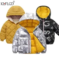 kids jacket snowsuit space children's winter jacket for kids girls silver gold boy casual hooded jacket 210902287G