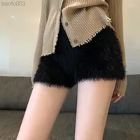 Shorts femminile pantaloncini da donna leggings in stile Hong Kong Leggings Donne Autunno inverno spessi stivali a vita alta