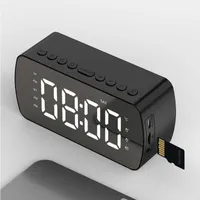 Portable Speakers Wireless Speaker Bluetooth Speakers Clock HiFi Alarm Sound Box Temperature Display Soundbar TF Card Mode Music Box R230227