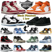 with box jumpman 1 basketball shoes 1s travis scotts Black Phantom Starfish Bred Patent Reverse Dark Mocha Chicago outdoor retros 1 sports
