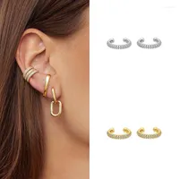 Backs Earrings ISUEVA 2023 Fashion Gold Filled Ear Cuff Stackable C Shaped Rhinestone Small Earcuffs Clip For Women Wedding Jewelry