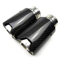 Car Styling M Label Car Carbon Fiber Exhaust pipe End Muffler Tips tails For BMW257y