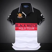 Poloshirt ￠ la mode Men Hommes ￠ manches courtes T-shirt Brand Polo Men Dropship pas cher qualit￩ Black Watch Polo Team 281V